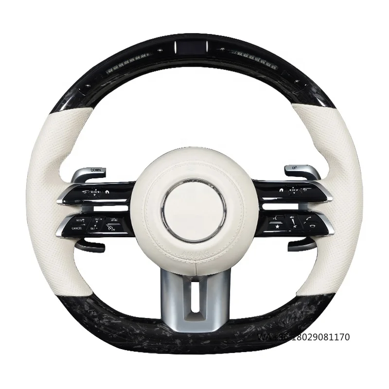 

C217 W211 W212 W221 W222 S63 C63 GLA45 C43 SLC for - W204 W205 CLA GLA 45 Class Carbon Fiber Steering Wheel
