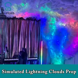 Superb escape room props simulated lightning clouds prop thunder Voice control sound control LED strip pub bard  atmosphere