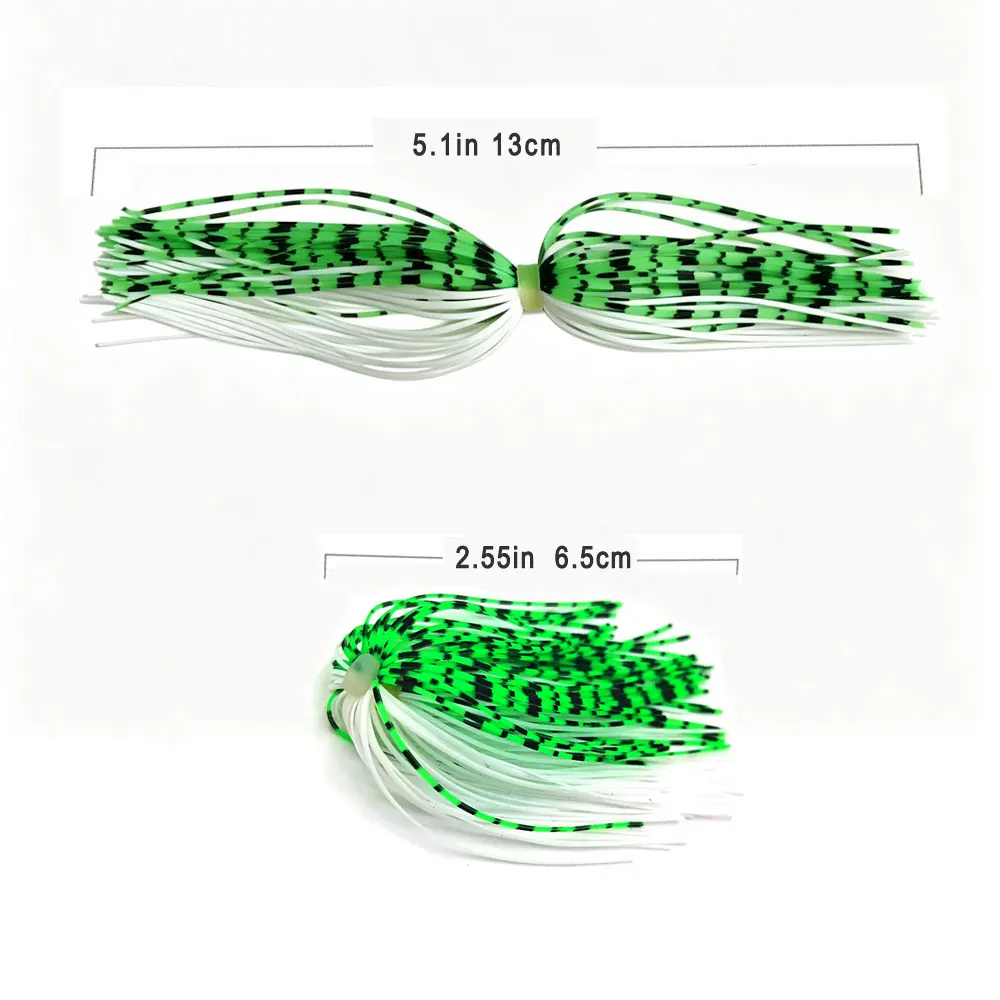 6 Bundles Silicone Jig Skirt 50Strands Per Bundle DIY Rubber Skirt for Spinner Bait Buzzbait Jig Lure Making Fishing Accessories - view 3