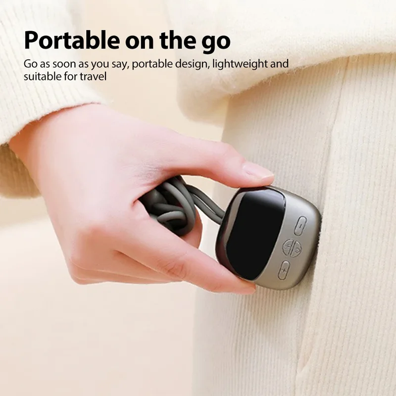 Masajeador colgante de compresión caliente, mini masajeador de cuello con collar, potente masajeador de cuello, masajeador de pulso eléctrico, collar estético elegante