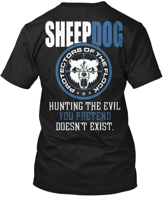 Sheepdog Protectors Of The Flock T-Shirt Made in the USA Anime Pattern Clothing Cotton Short Sleeve