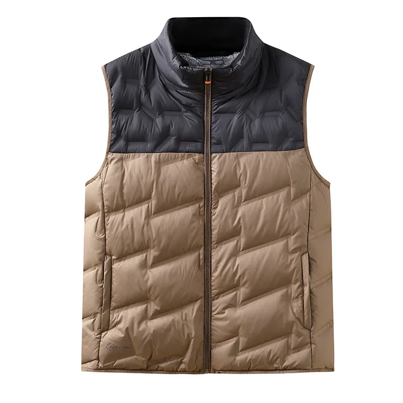 

New Arrival Suepr Large Winter Men's Fashionable Simple Stand Up Collar Lightweight Down Vest Plus Size XL XXL3XL4XL5XL6XL 7XL