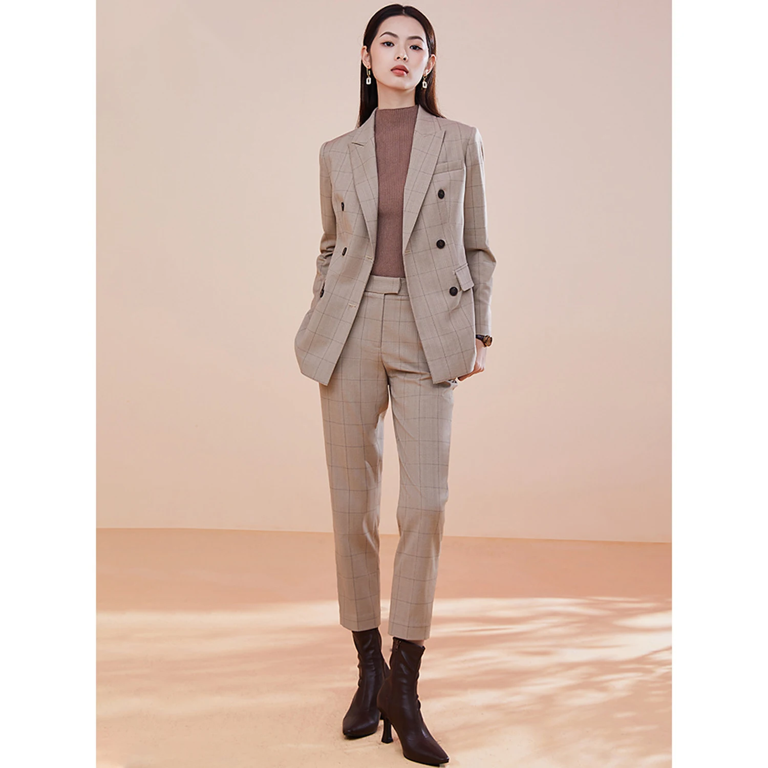 

Allingentle Women's Suit 2 Piece Set Business Elegant Pantsuit Set for Party Office Work Casual Fashion Outfits Customize