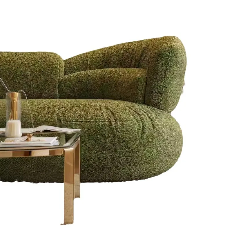 Fleece fabric sofa designer bow high-end living room curved sofa