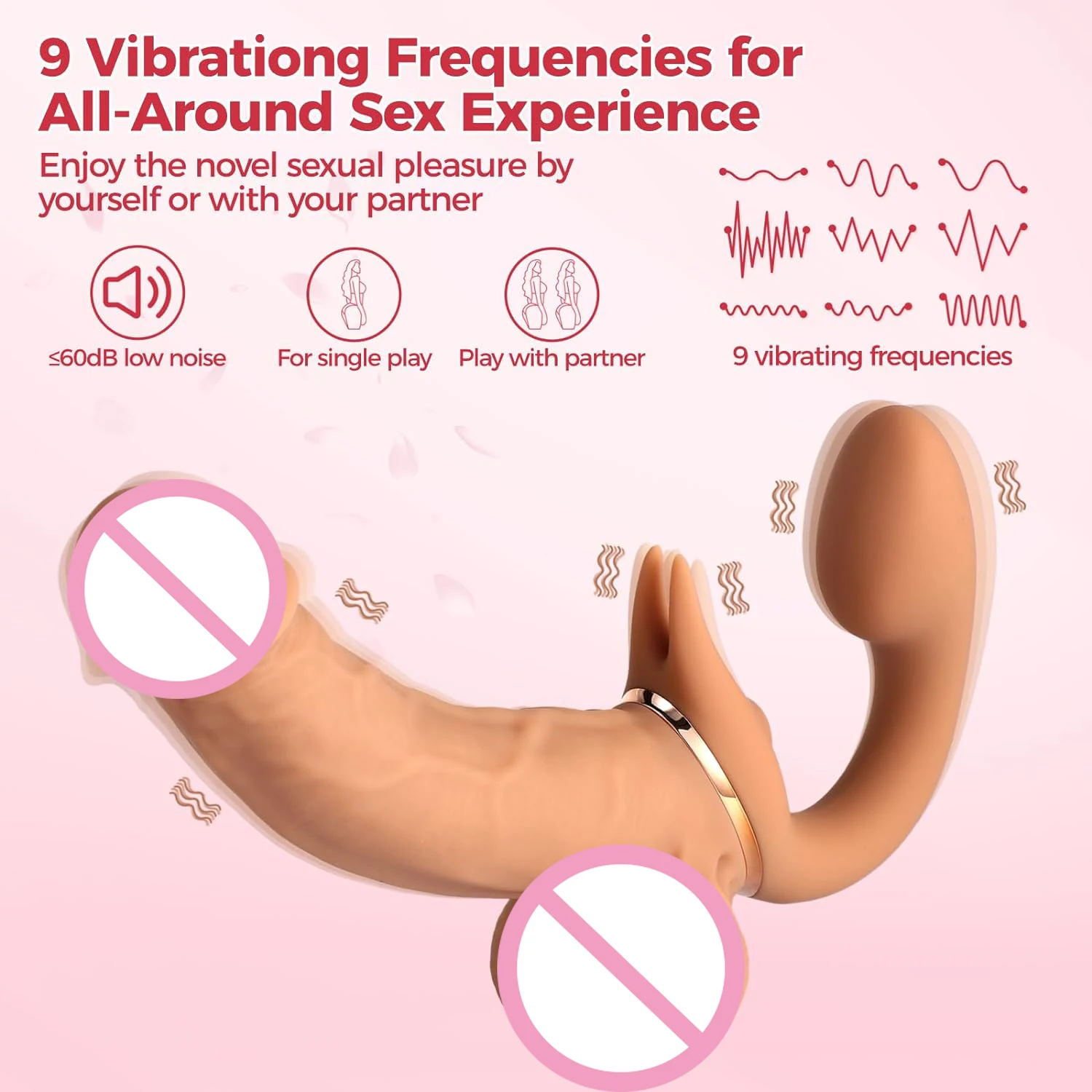 Wireless Vibrator For Women Silicone Realistic Dildo Silent Strapless Strap On Electronic Male Penis Adult Couples Sex Toys