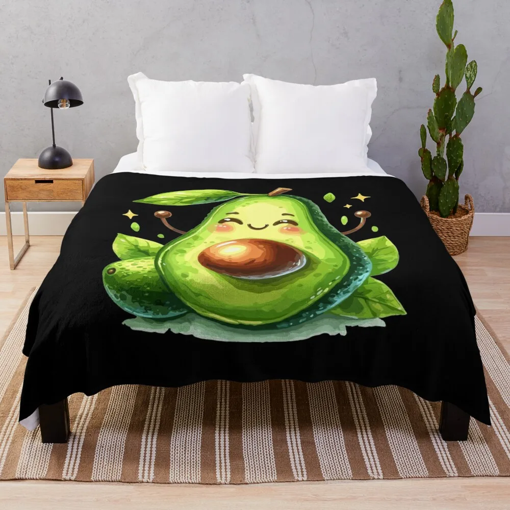 

Avocado funny positive optimism gift Throw Blanket blankets and throws Quilt Decorative Sofas decorative Blankets