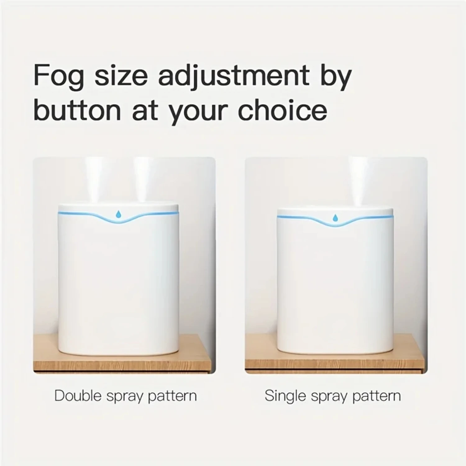 مرطب هواء H2O كبير وأنيق وفعال سعة 2000 مل للاستخدام المنزلي والمكتبي - ميزة الرش المزدوج لماكسيم