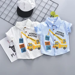 IENENS Kids Shirt Clothes Summer Thin Blouses Clothing Infant Boy Cotton Tops 1 2 3 4 Years Kids Short Sleeves Shirt