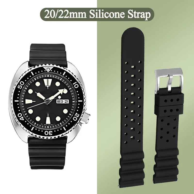 Correa de reloj de goma de silicona de 20mm y 22mm para Omega Longines Seiko, correa de reloj de buceo, pulsera deportiva resistente al agua para hombre, pulsera de reloj