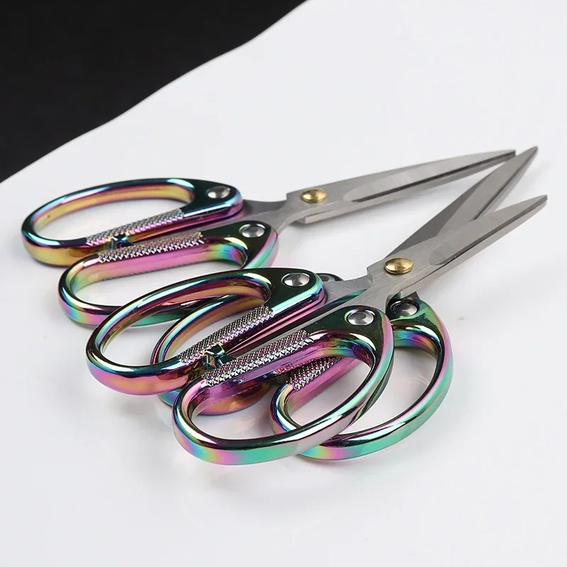Imagem -04 - Titanium Plating Household Cut Paper Scissors Tesoura de Costura para Bordado Tailor Fabric Faça Você Mesmo Tool Aço Inoxidável Cor