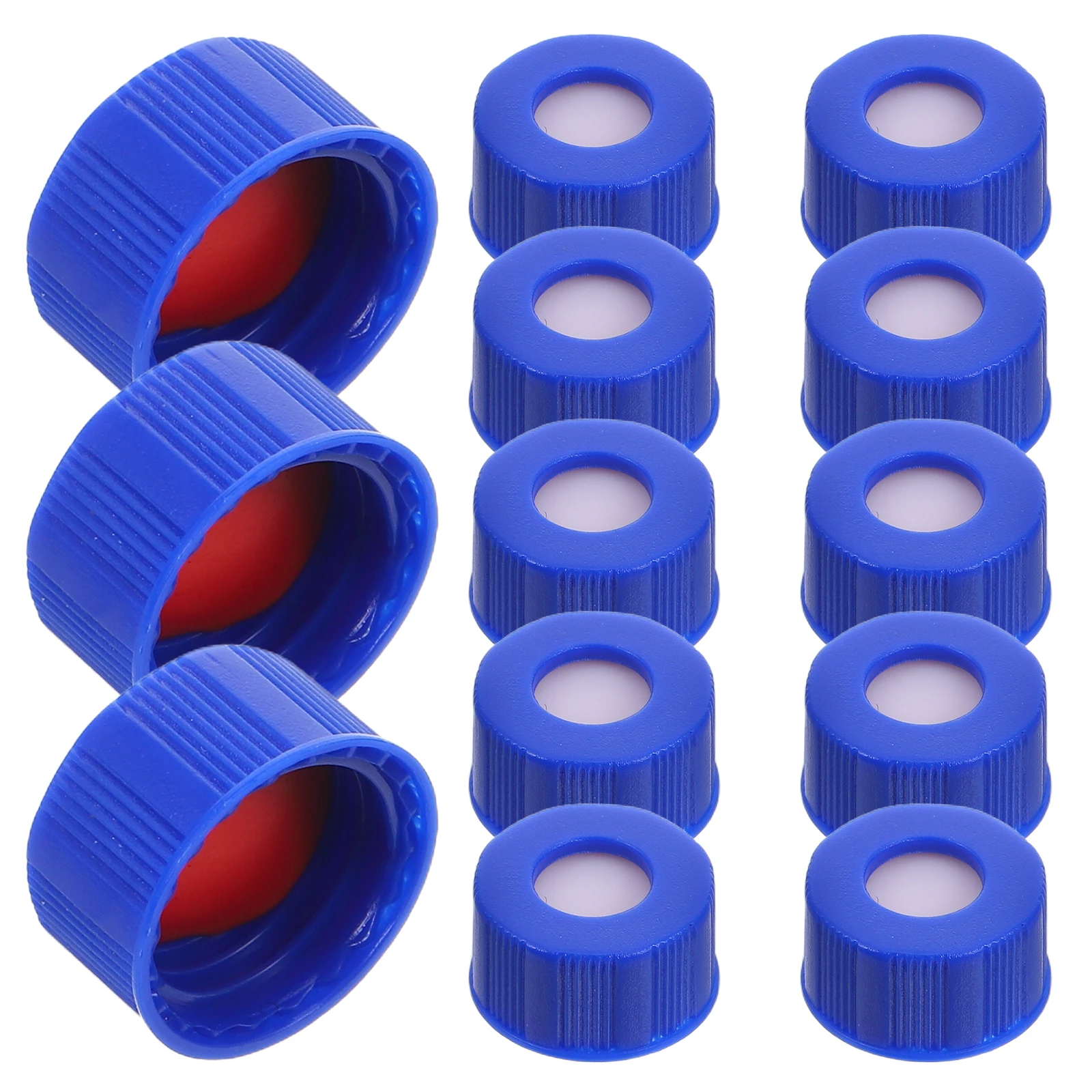 

50pcs Headspace Injection Bottle Screw Vial Sealing Plastic Chromatographic Sample Autosampler Lab Plastic Sampling Vial Caps