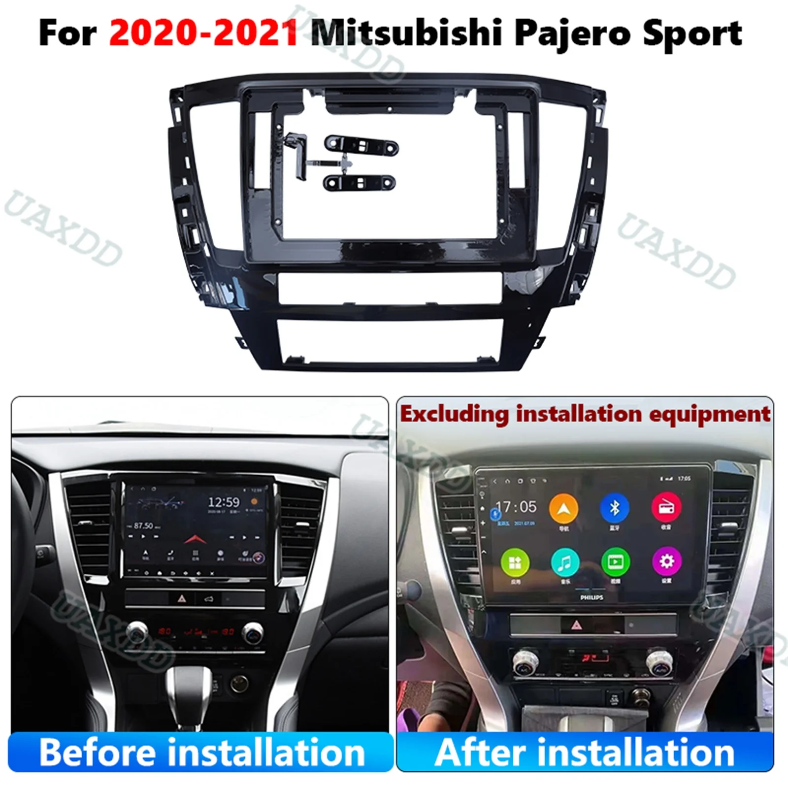 Automotive Center Android Stereo CD Radio Frame Kit Panel For Mitsubishi 2007-2014 COLT PLUS 2008-2021 Pajero Sport Triton L200