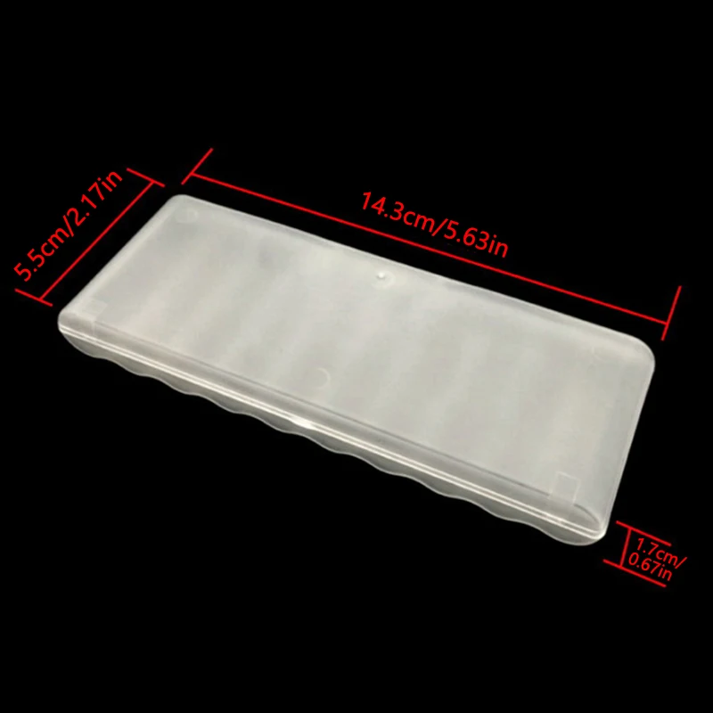 10 Slot Transparent White Plastic Battery Storage Box Hard Container Holder Case For AA Battery Organizer Accessories