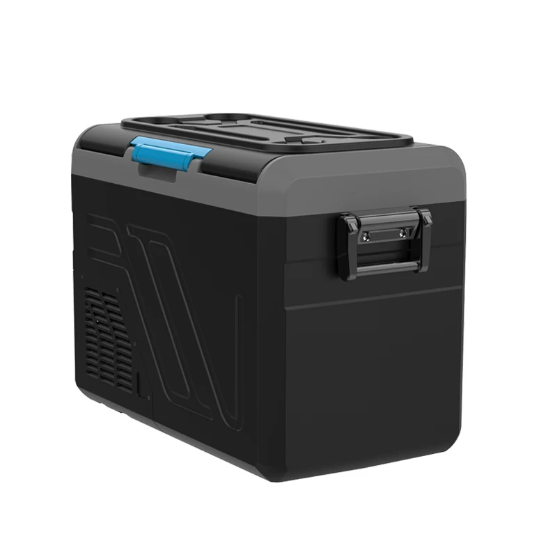 new 40L Dual Zone Car Refrigerator, 12V/24V DC Compressor Portable Freezer with Wheels, -20℃ to 10℃ Adjustable Temperature