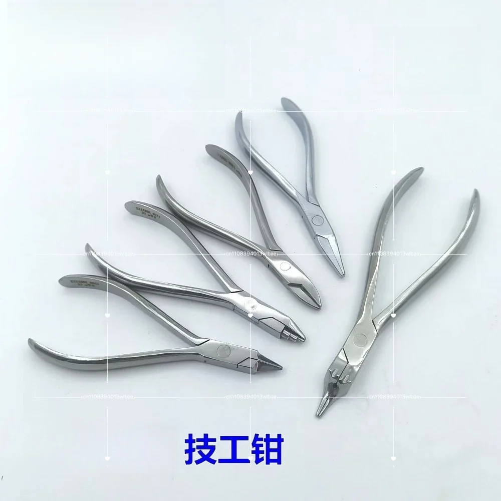 Stainless Steel Dental Lab Pliers Triad Trapezoid Clasp Forming Plier 3-Prong