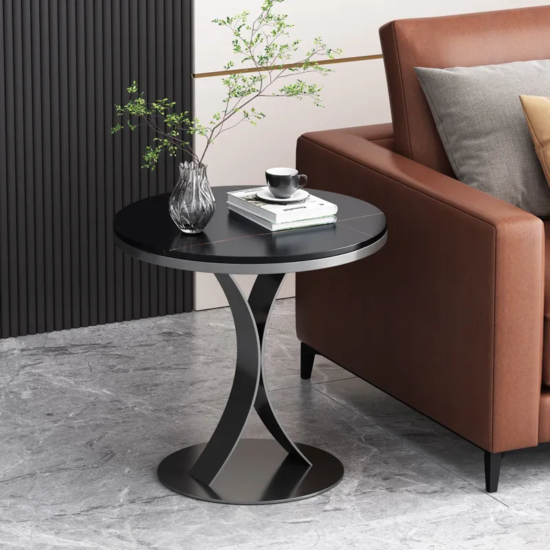 

Modern European Coffee Table Black Bedroom Luxury Floor Mini Round Coffee Table Side Marble Nordic Mesa De Centro Sala Furniture