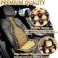 Car Summer Cool Wooden Bead Seat Cover Massage Cushion Auto Home Seat Cushion Universal Car Interior Office Accessories Y3U0
