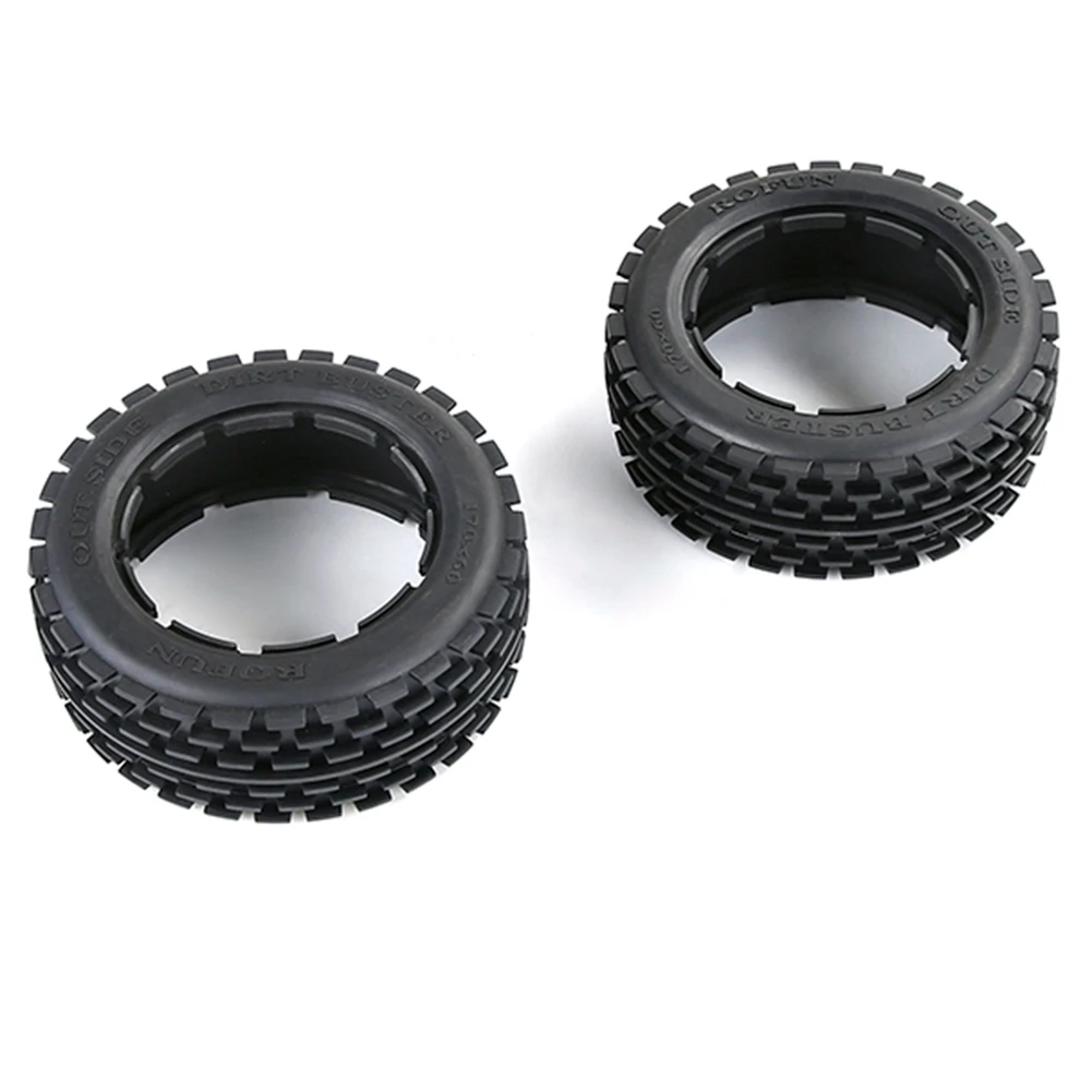 Off-Road Front Tyres Thicken Skin Set for 1/5 HPI ROFUN BAHA ROVAN KM Baja 5B Truck Spare Toys Parts