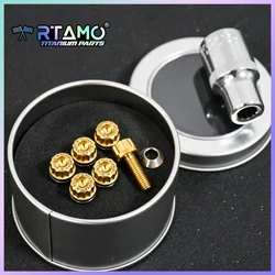 RTAMO Car Steering Wheel Bolts Anti-theft Titanium Screws M5X15/20 with Wrench for MoMo NARDI