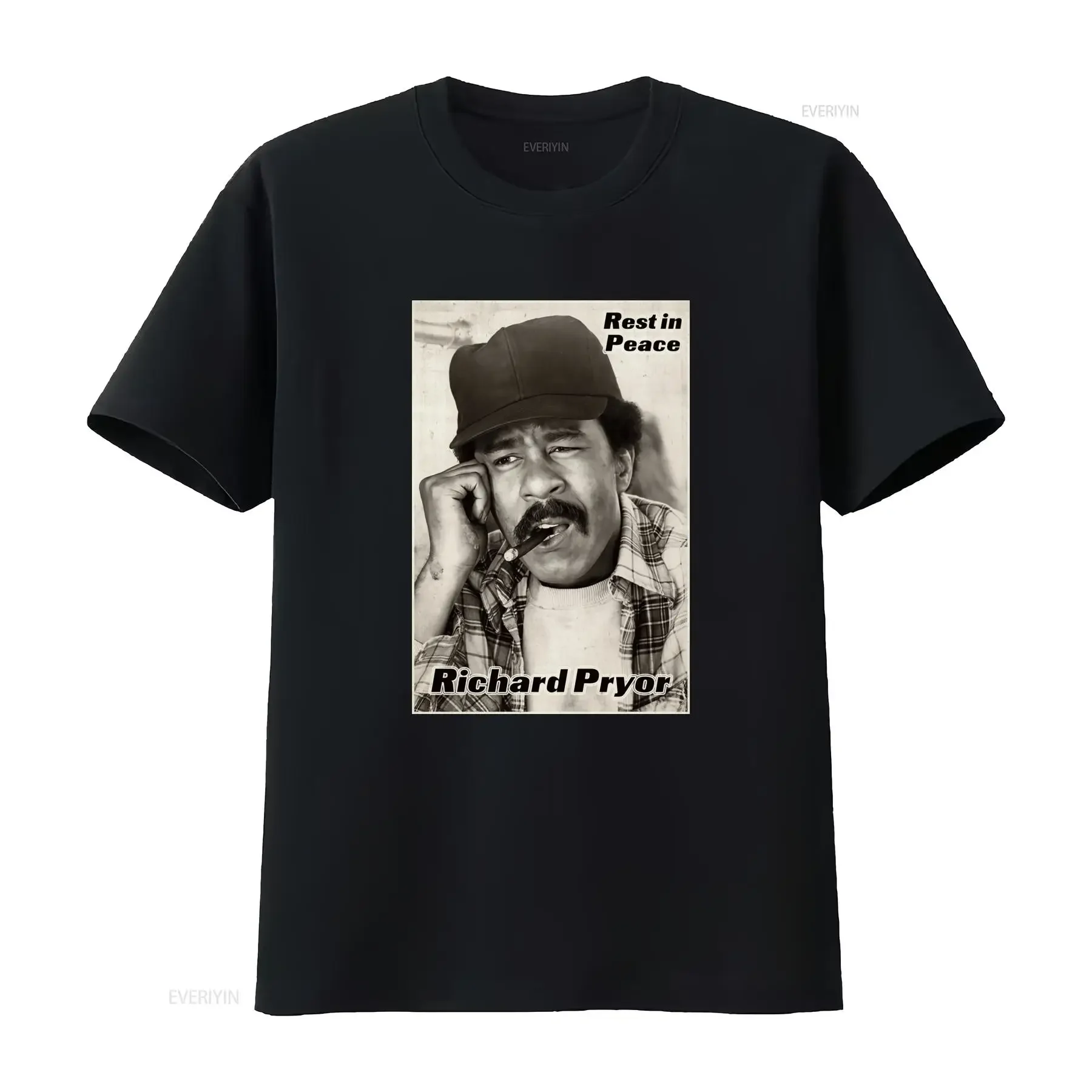 Vintage 1990s Richard Pryor Memorial T Shirt Size XL Rip Rest In Peace Design vintage Washed Comfortable homme Breathable