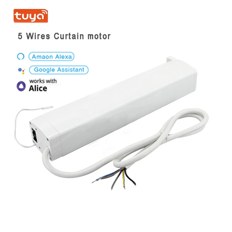 

Latest Generation 5 wires tuya Wifi Electric Smart Curtains Motor Intelligent Support Voice Alexa Googhe Yandex Alice Assistant