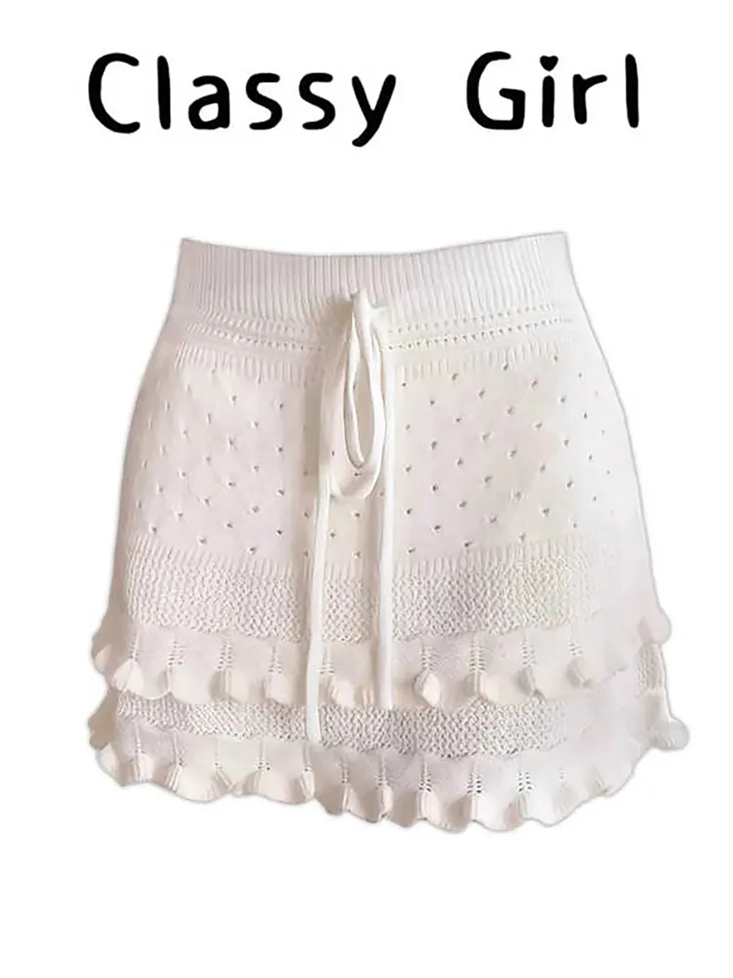 

Новая женская короткая юбка Sweet Girl Feeling Half Skirt, весна 2026, в стиле Pure Desire, с плиссированным подолом, белая, повседневный стиль