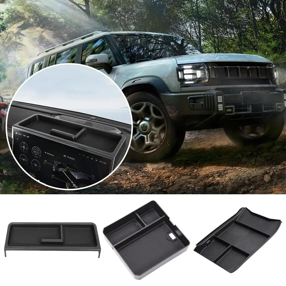 ل JETOUR Traveler T2 2023-2024 سيارة الملاحة شاشة تخزين صندوق مركزي مسند الذراع وحدة التحكم تخزين تخزين متعدد الوظائف R U3O1 #1