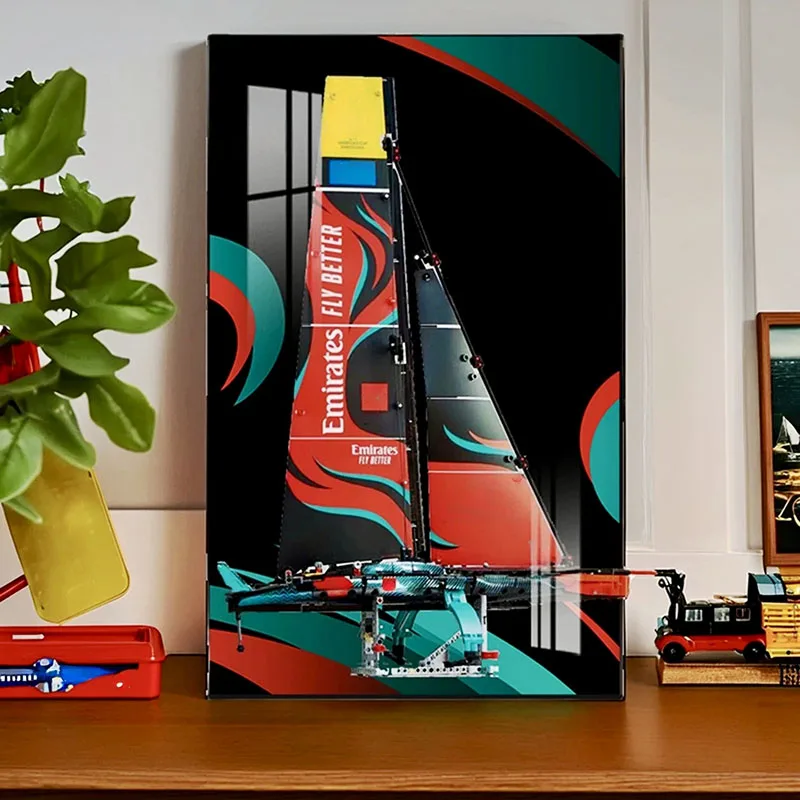 

31.5“ Metal Display Wall Mount for LEGO 42174 , Wall Mount Display for Emirates Team New Zealand AC75 Yacht Building Blocks