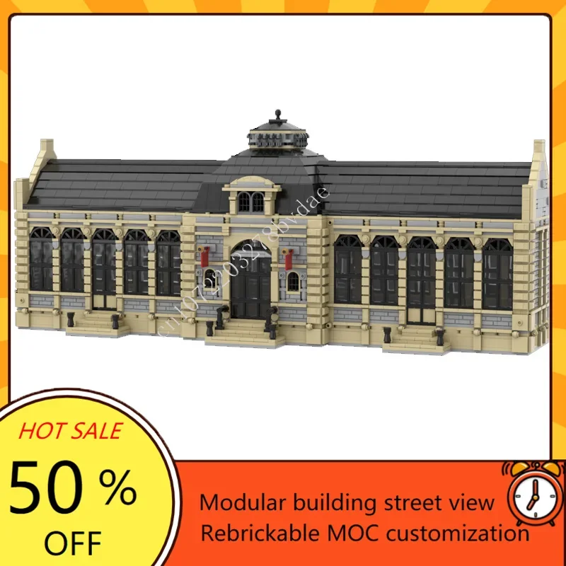 4018 個中央駅モジュラー MOC クリエイティブストリートビューモデルカスタムパズル建築 DIY 教育組立モデルおもちゃギフト