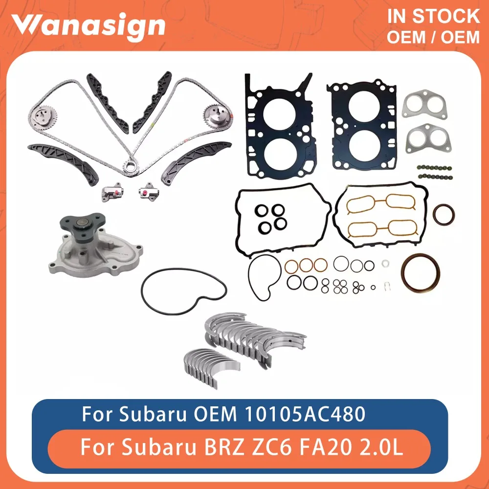 

Engine Rebuild Kit Timing Chain Bearing Shell Fit 2.0 L For Subaru BRZ ZC6 Toyota GT86 FA20 2.0L H4 GAS 2012-2021 10105AC480
