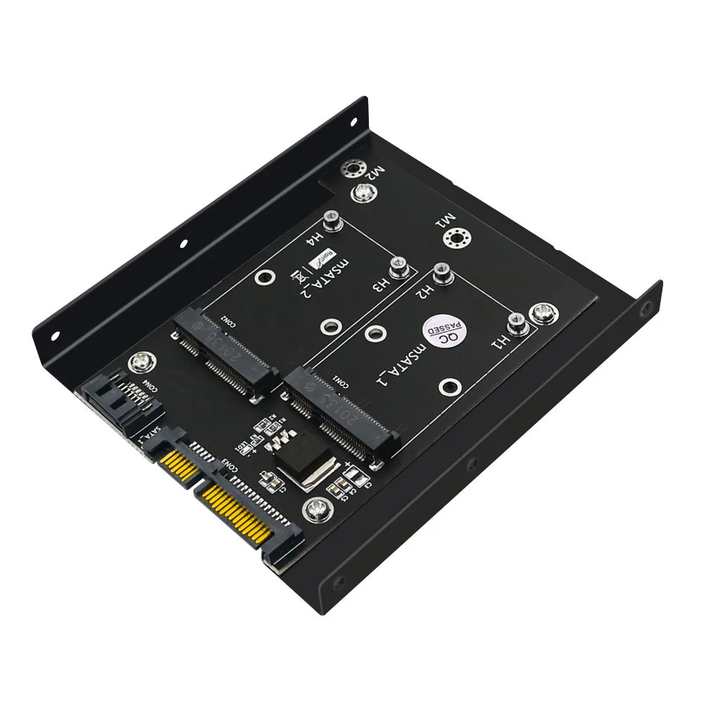 Обновленная версия с двойным MSATA SSD на двойной SATA3 6 Гбит/с конвертер адаптер карта с 3,5 дюймовым кронштейном для жесткого диска