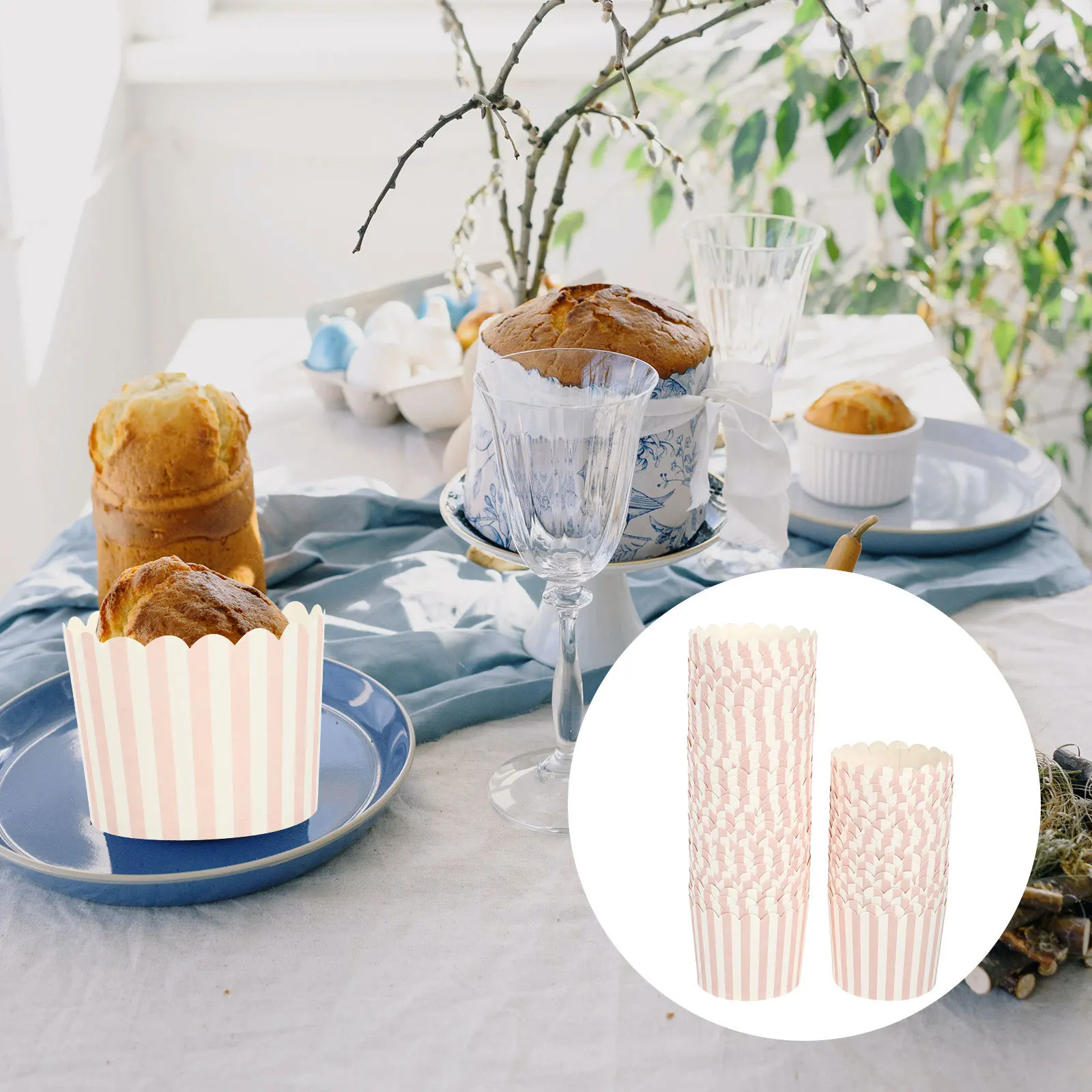 

100Pcs Disposable Paper Baking Cups Cake Holders for Bakery Dessert Shop Wedding Birthday Muffin Cake Cup Muffin Cups