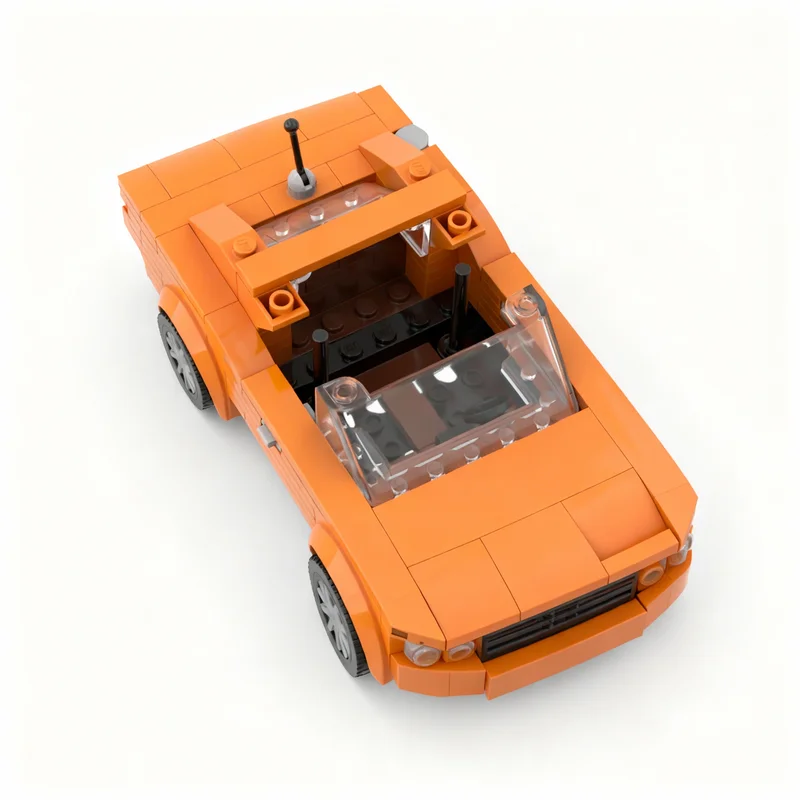 256pcs MOC The General Lee The Dukes Hazzard City Model Building Blocks Toy Construction Christmas Gift Brick 3D Art Birthday