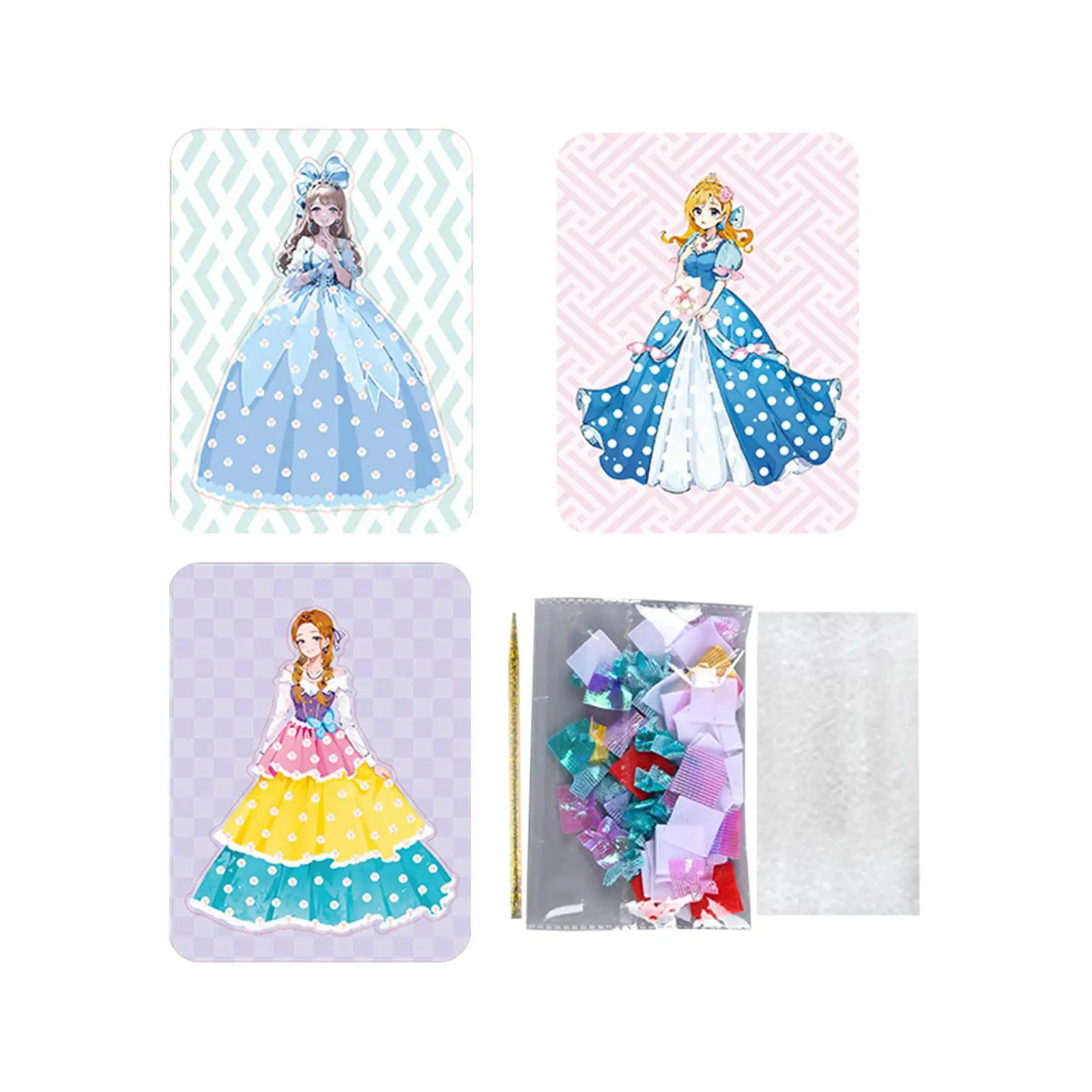 DIY Poking Drawing Boards Art Paper Craft Kit Educational Toy for Creative Girl Princess Dress Up Activity Book view 5