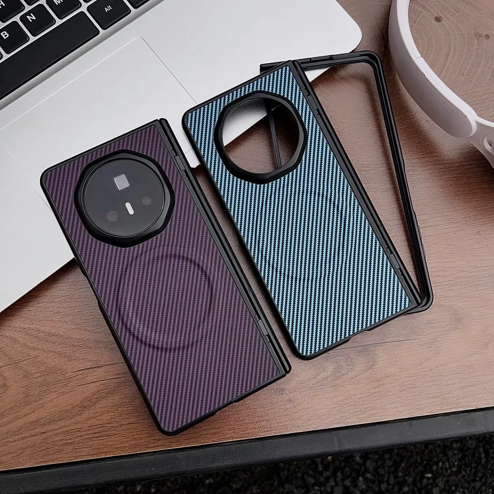 حافظة لهاتف هواوي هونور ماجيك V3 مصنوعة من ألياف الكربون الصلبة المغناطيسية MagSafe غطاء خلفي واقٍ لهاتف هونور ماجيك V3 #5