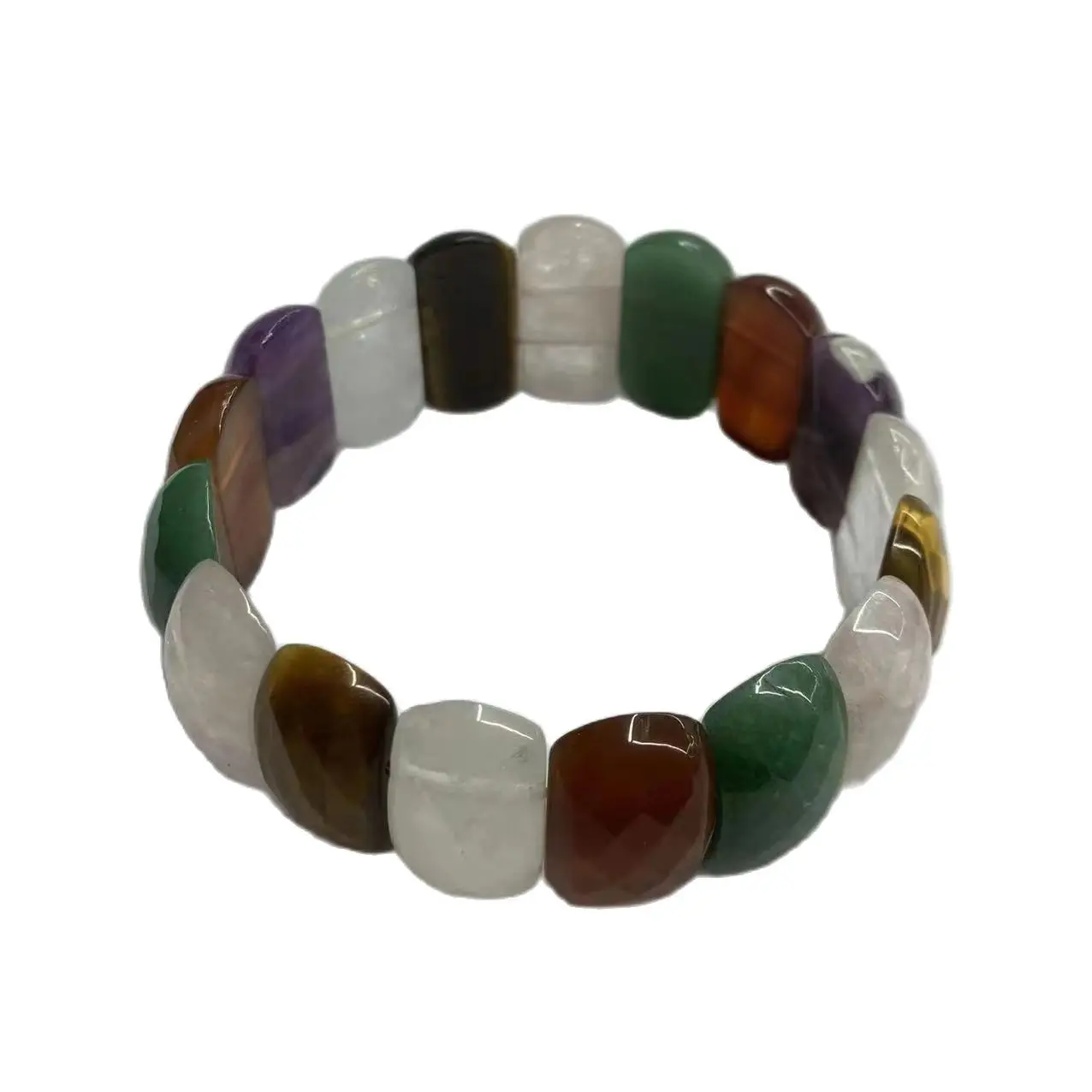 

New Mixed Natural Stone Bracelet Amethyst Green Aventurine Jade Red Agate Tiger Eye Natural Gemstone Bracelet for Woman !