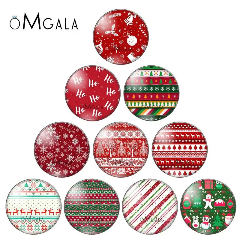 Christmas poinsettia Various shapes Pattern 8/10mm/12mm/18mm/20mm/25mm Round photo glass cabochon demo flat back Making findings