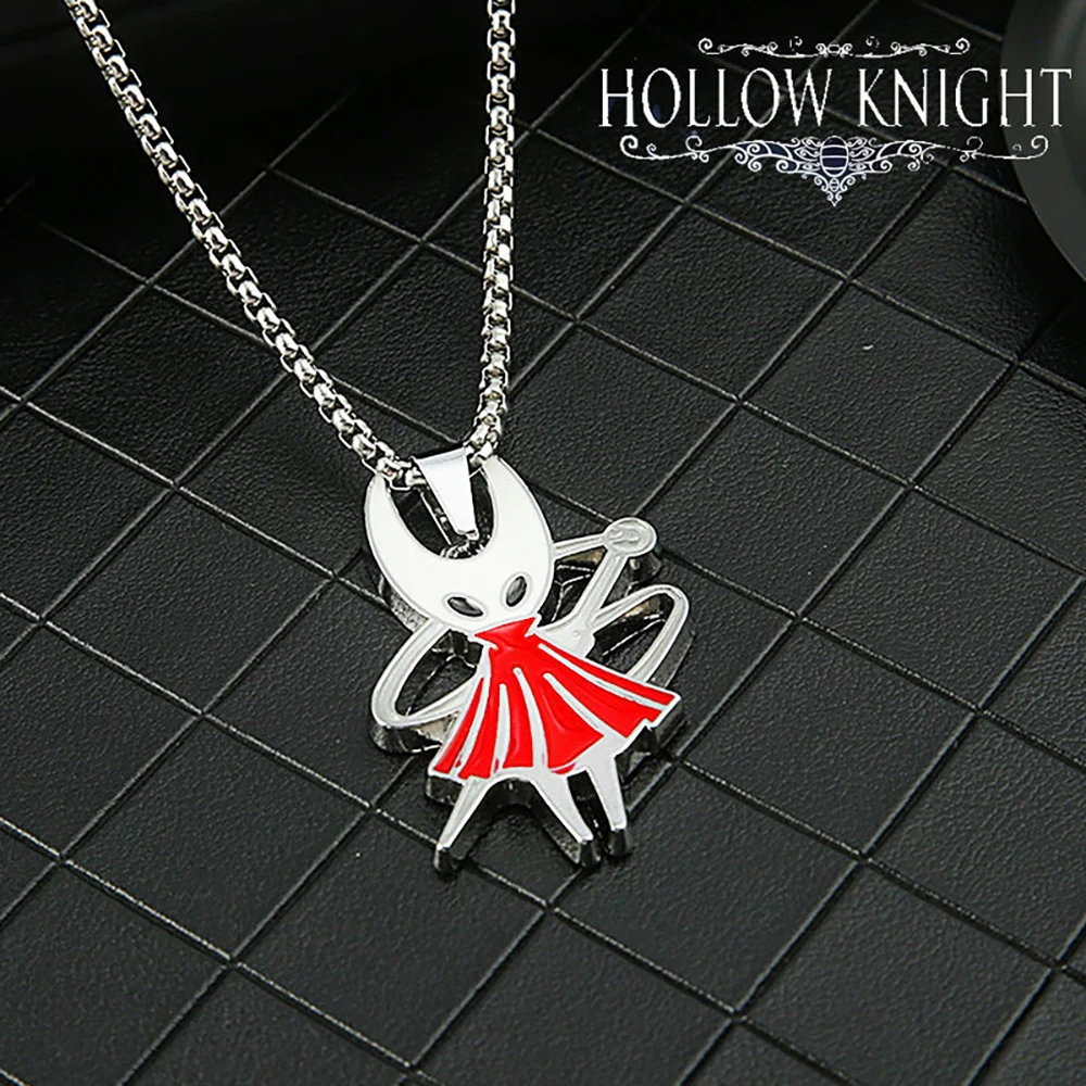 Hollow Knight Necklace Bone Nail Keychain Metal Spike Shape Pendant for Men Women breloczki figure llaveros charm Jewelry Gift