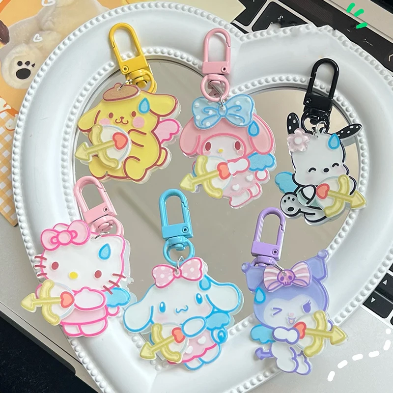 Sanrio Cute Keychain Kawaii Key Chain Pendant Key Buckle Birthday Present Charm Keychain Cute Car Keyring Backpack Decoration