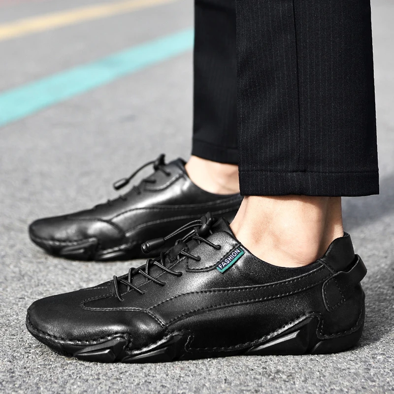 

Genuine Leather Casual Shoes Men's Oxford Shoe Outdoor fashion Shoes Office Men's Dress Shoes black white footwear Moccasins