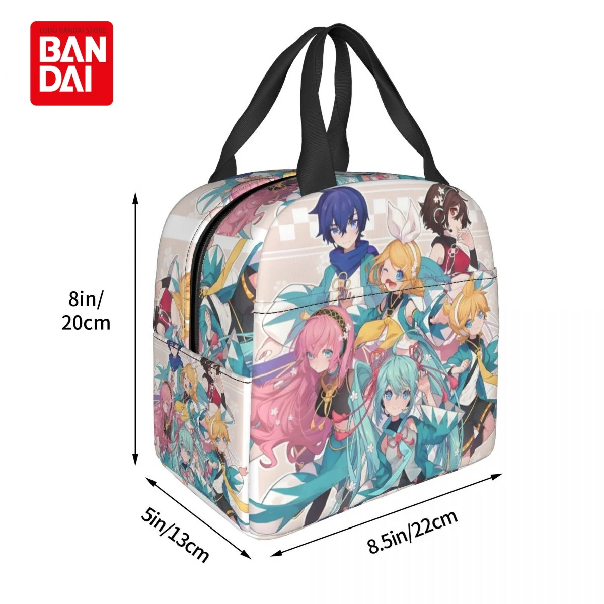 Bandai Hatsune Miku Weak Voice Lunch Bag for School Kids Office Sac Lunch Portable Thermal Cooler Lunch Box Handbag Gift