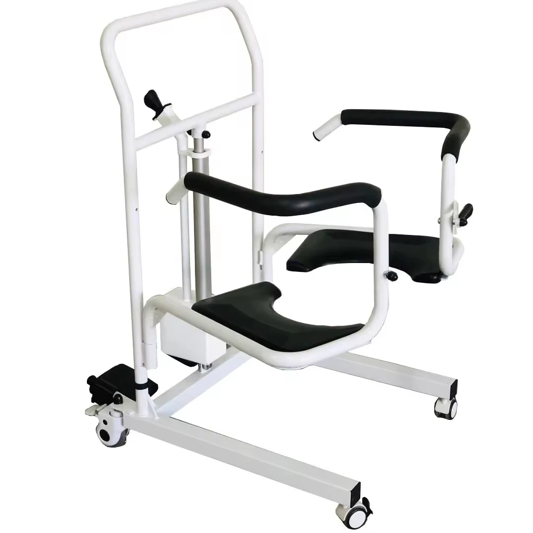 

Electric transfer lift portable patient lifter hoist commode chair for elderly