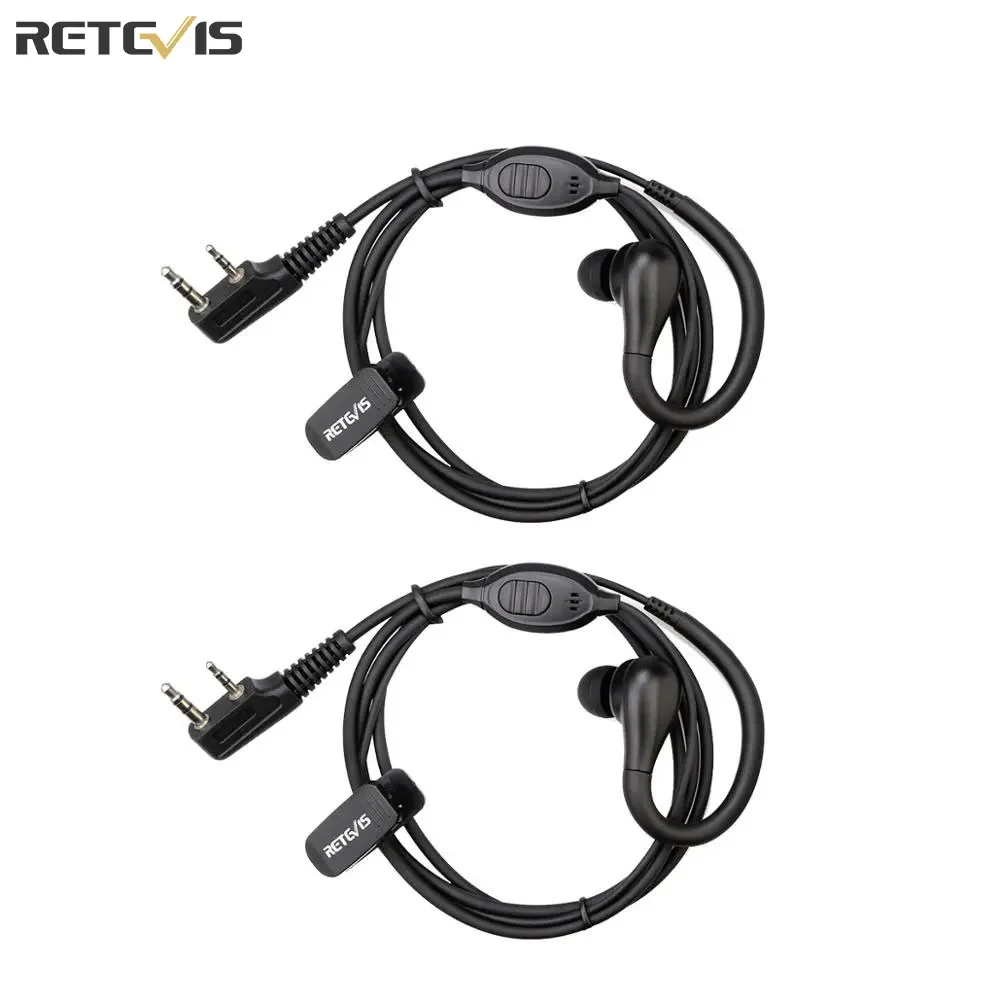 Retevis EEK007 RT22 Earpiece Walkie Talkie 2Pin Earhook Two Way Radio Earphones for Retevis RB618 H777 RT622 Baofeng UV5R TYT