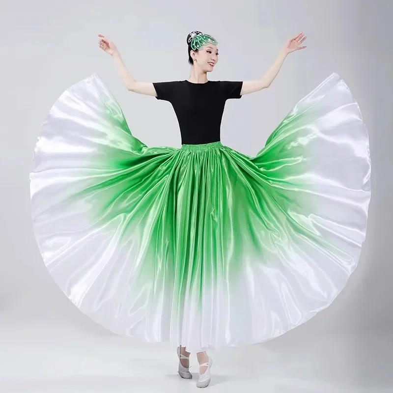 Jupe de danse du ventre pour femmes, grande balançoire, jupe ouverte, grande taille, robe en satin pour filles gitanes, performance pour femme, phtalgrill