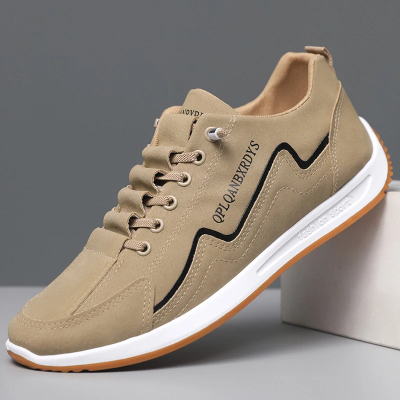 

Spring Autumn Fashion Men Casual Sneakers Outdoor Platform Runing Shoes Breathable Men's Sport Shoes Khaki Light Walking Shoes