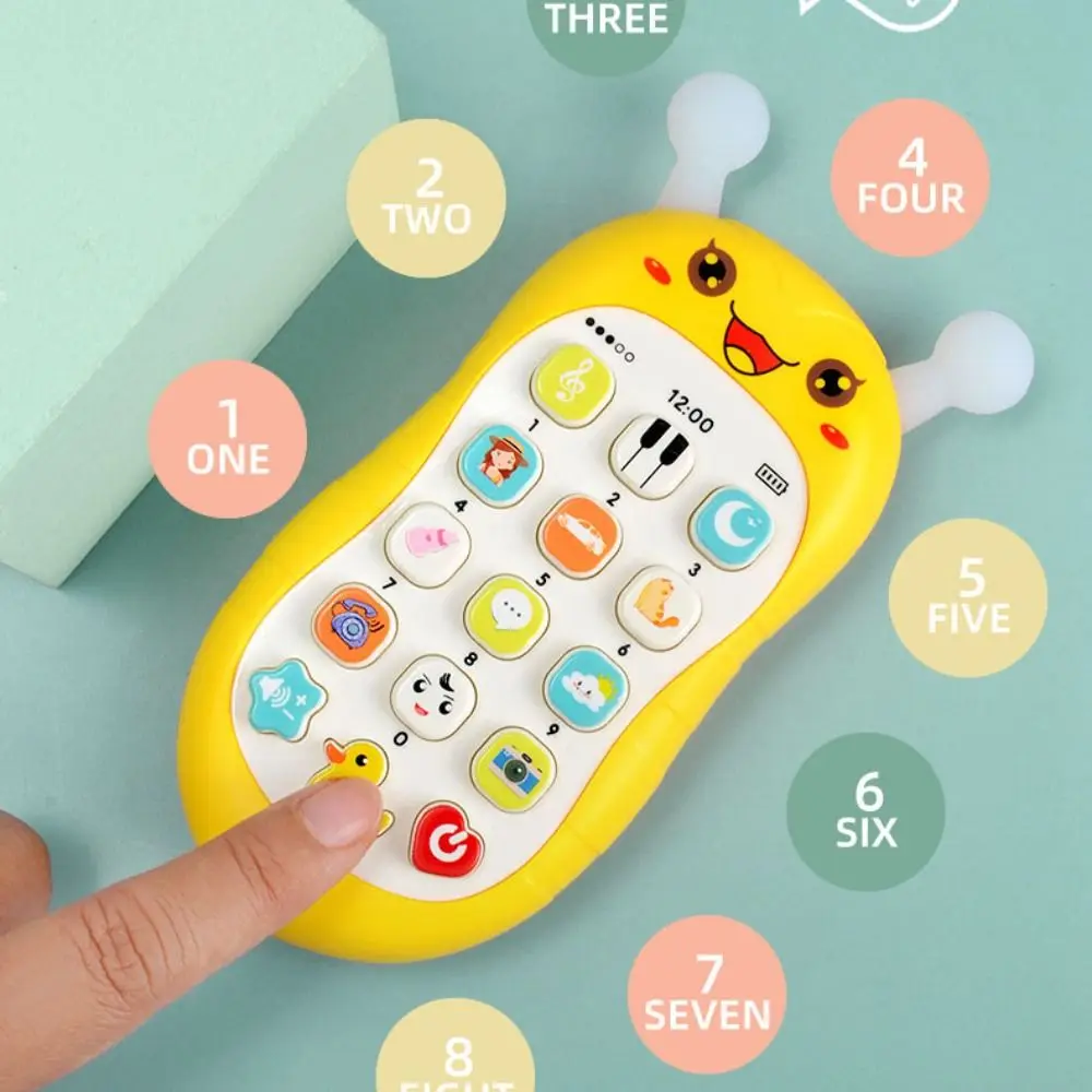 Simulation Phone Electronic Baby Cell Phone Toy Electronic Voice Toy Phones Musical Toys Safe Teether Control Music Sleeping Toy