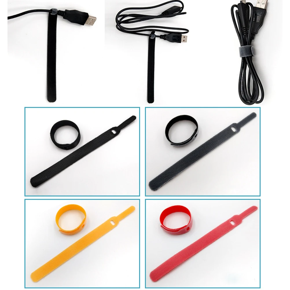 

100Pcs Cable Ties Nylon Self-Adhesive Wire Fasteners for Cable Management Data Cord Organizer Power Cord Home