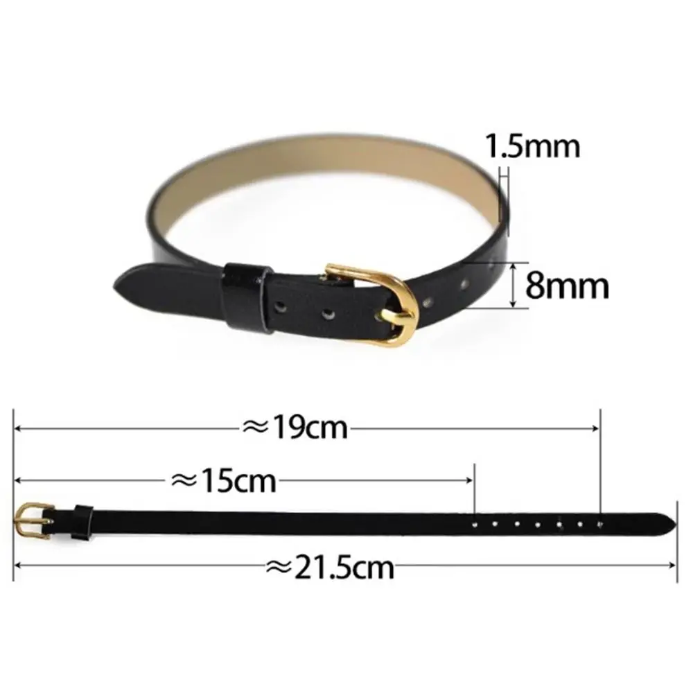 5pcs Super Mini Doll Waist Belts Kids Toys Artificial Leather Toy Doll Collar 8*210mm Doll Clothes Accessories