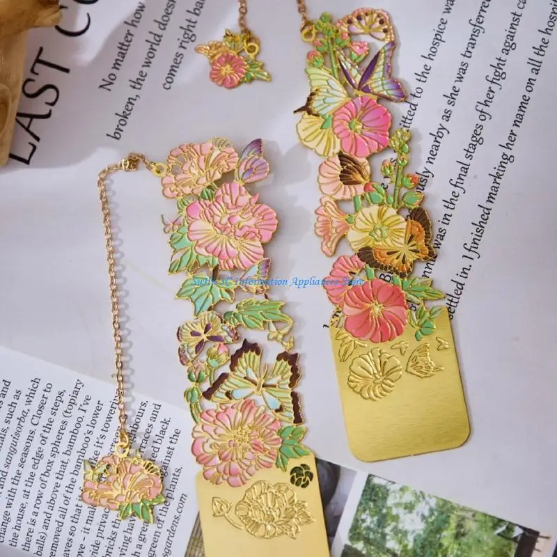 Retro Flowers Bookmarks Creative Page Markers Retro Livre Clip lecture Bookmarks Reading Accessoires pour les étudiants