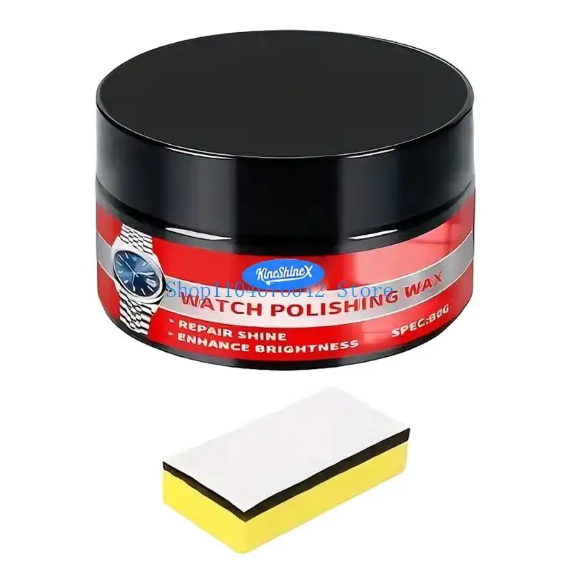 Watches Polishing Cream Kit with Sponges for Restoring Shine and Removing Scratches on Metal Jewelry Glass Surfaces